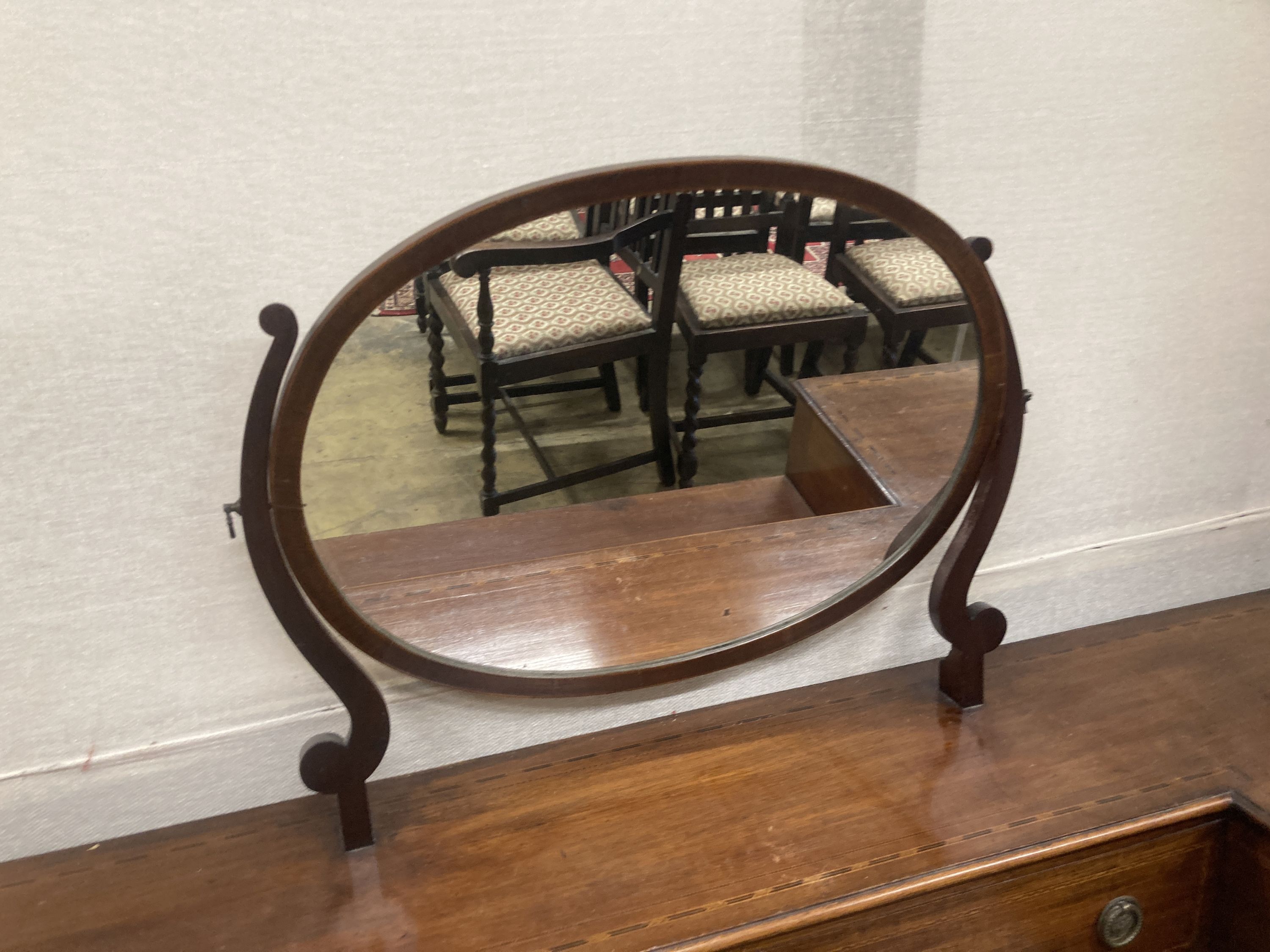 A mid 19th century mahogany dressing table